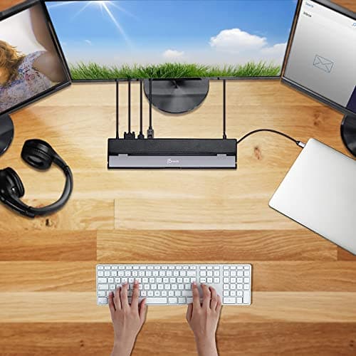 j5create USB Type C Docking Station with 100W PD Charger - Supports 3 Displays | HDMI, DisplayPort, VGA, 100W PD Charging, 1Gbps Ethernet | for MacBook Pro/Air, XPS, and More (JCD543P) 8