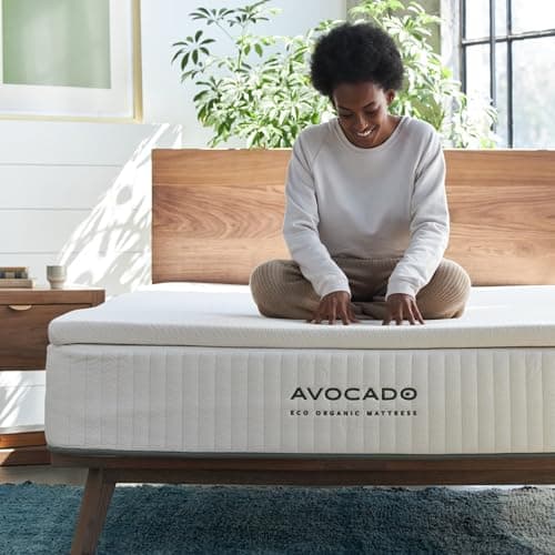 Avocado Eco Organic Latex Mattress Topper - Medium - 2 inch - Organic Cotton Zipper Cover (GOTS & GOLS Certified Organic), King Size