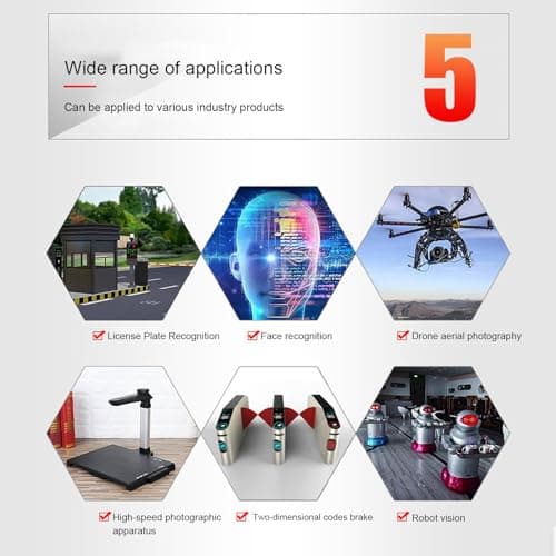 Walfront USB Camera Module, HBV-W202012HD Camera Module USB Interface for WinXP 10/OS X/L inux/Android, 1280x720P 6