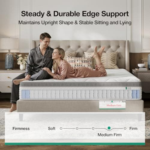 Novilla Queen Mattress, 12 Inch Hybrid Mattress Queen with Comfort Foam,Innerspring Pillow Top Mattresses in a Box, Pressure & Pain Relief, Soft Feel but Supportive 6