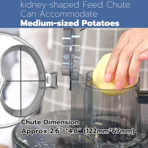 Magiccos 14-Cup French-Fry-Cutter Storage-Drawer Food-Processor - XL Bowl, Large Chute & Storage Drawer, Slicing & Shredding, Chopping & Mixing, For Cheese, Meat & Veggie Prep (Inox Silver) 8