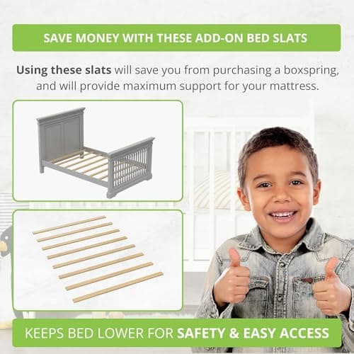 CC KITS Bed Slats for Twin, Full, Queen & King Sizes - Bed Slat Under Mattress Support - Bunkie Board - Box Spring & Mattress Platform Foundation Replacement - Set of 8 Slats (Full - 53.25") 5