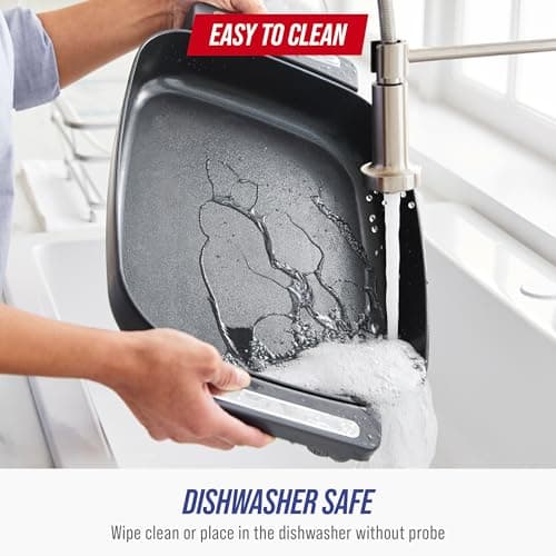 Blue Diamond 7QT 5-in-1 Extra Large Electric Skillet, Healthy Ceramic Nonstick Interior, Non-Toxic PFAS-Free, Temperature Control, Stay Cool Handles, Easy Clean, Graphite 8