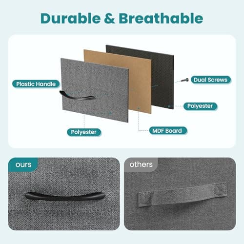 OLIXIS Dresser for Bedroom with 5 Drawers, Wide Chest of Drawers, Fabric Bedroom Dresser with Drawer Organizers, Storage Organizer Unit with Fabric Bins for Closet, Living Room, Hallway 5