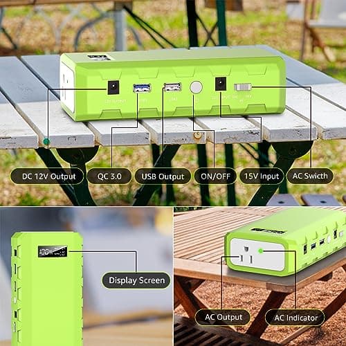 powkey Portable Power Station with AC Outlet, 65W/110V External Battery Pack 24000mAh/88.8Wh Power Pack, Portable Power Source Supply Backup for Outdoor Tent Camping Home Office 5