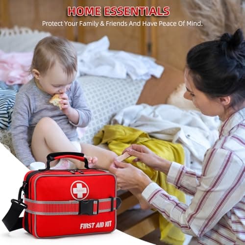 Comprehensive Premium 430 Piece Emergency First Aid Kit, Large Medical Kits for Home, Car, Camping, Travel, Hiking, Truck, Sports & Outdoor Emergencies, Businesses & Home Medical Supplies (Large) 6