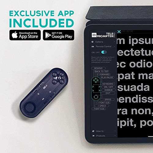 TELEPROMPTER PAD iPresent PRO Portable Presidential Teleprompter for iPad Tablet & Monitor with Remote Control, Hardcase & APP, Live Events Public Speaking & Conference, Speech Prompter Stage Autocue 8