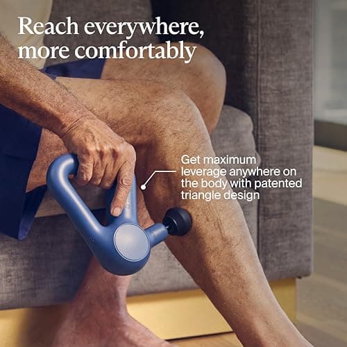 TheraGun Therabody Relief Handheld Percussion Massage Gun - Easy-to-Use, Comfortable & Light Personal Massager for Every Day Pain Relief Massage Therapy in Neck, Back, Leg, Shoulder and Body (Navy) 5