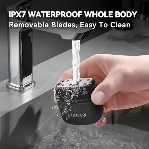 VIKICON® Electric Foil Shavers for Men, Compact Travel Face Shaver, Mini Razor for Shaving Face, Portable On-The-Go Shaver w/Dual Floating Blades, Close Shave Stubble Trimmer USB-C, Gifts for Dad Him 6