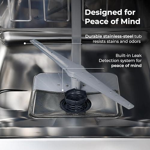 Kenmore 22-14609 24" Built-In Dishwasher - UltraWash Plus, TurboDry, SmartWash & EasyFlex Third Rack - 15 Place Settings - 45 DBA - ENERGY STAR Certified - 24" - Black 6