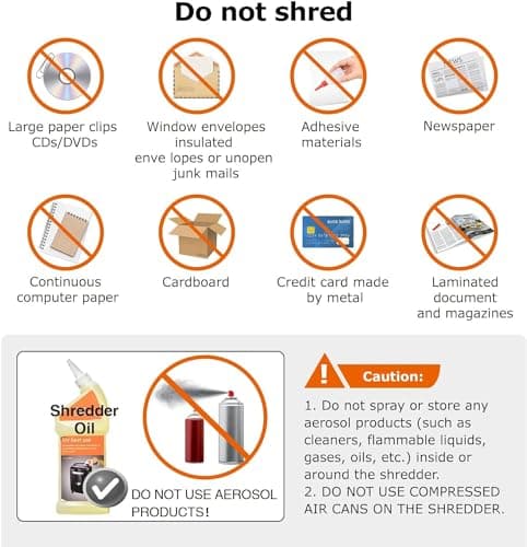 Bonsaii Paper Shredder, 8-Sheet Crosscut Shredder with 4.2 Gallon Bin Shred Credit Card/Mail/Staple/Clip for Home Office, P-4 Security Level (C261-C) 9