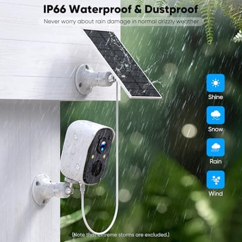 Sofiwaa Security Cameras Wireless Outdoor, 2K Battery Powered Color Night Vision Camera, PIR Motion Detection, IP66 Waterproof, Cloud Storage/Mic-SD, Instant Alert, 2.4GHz WiFi, Solar Camera for Home 7