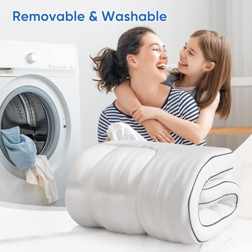 Memory Foam Mattress Topper Dual Layer 4 Inch Queen Size, 2 Inch Cooling Gel Memory Foam Plus 2 Inch Down Alternative Pillow Top Mattress Pad Cover with 8-21 Inch Deep Pocket 7