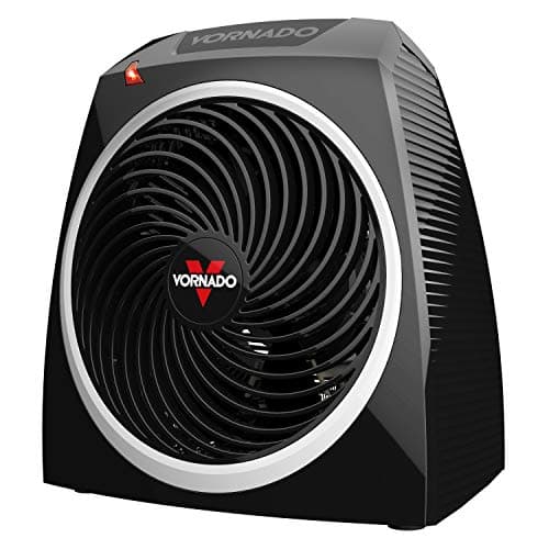 Vornado VH5 Personal Vortex Space Heater, 2 Heat Settings, Cool-Touch Exterior, Tip-Over Protection, Quiet Operation, Compact Design, Heater for Desktop, Office, and Personal Heating, Black