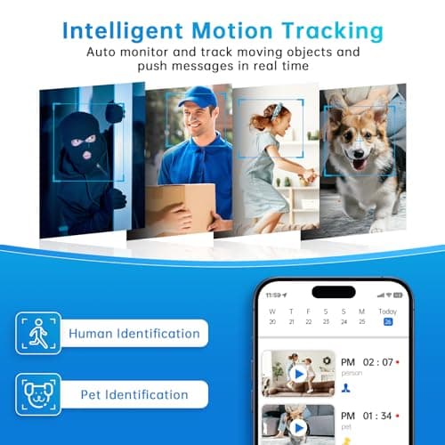 Security Cameras Wireless Indoor, 5G&2.4G WiFi Indoor Security Camera for Home Security, Pan/Tilt Baby Monitor/Dog/Pet Camera with Phone App, Motion Sensor & Night Vision, TF/Cloud Storage (2Pack) 5