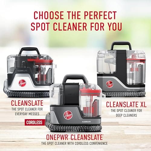 Hoover CleanSlate Plus Portable Carpet + Upholstery Spot Cleaner Machine, Powerful Suction with Versatile Tools, Pet Stain Remover, Car and Auto Detailer, Pair with Hoover Carpet Cleaner Solution 8
