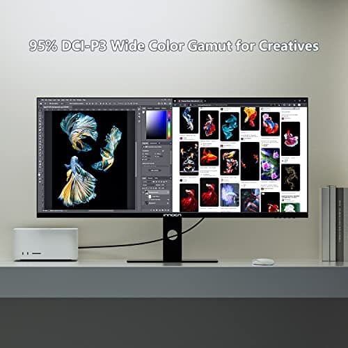 INNOCN 40C1R Ultrawide Monitor 40" WQHD 3440 x 1440p 144Hz FreeSync Premium HDR400 21:9 Computer Display 95% DCI-P3 500Nits IPS USB Type-C HDMI Tilt/Height Adjustable, Mountable 6