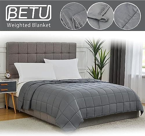 Weighted Blanket for Adults 25lbs, 88"x104", Cal King Cooling Heavy Throw Blanket for 220-280lbs, Microfiber Soft Thick Big Blankets Weighted Comforter Breathable Gift for Sleeping, Grey 5