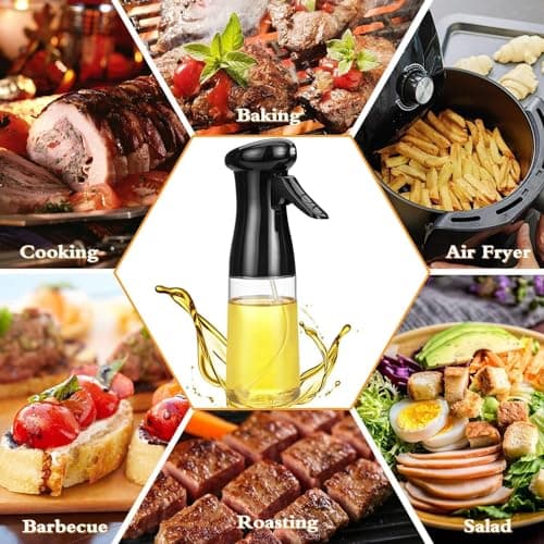 Showvigor Olive Oil Sprayer for Cooking,200 ml Food Grade Olive Oil Spray Bottle Premium Oil Mister with Brush Oil Sprayer for Air Fryer, BBQ, Salad, Baking,Grilling Kitchen Tools 7