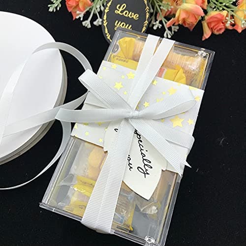 LIUYAXI 1" X 50 Yards Solid White Grosgrain Ribbon, Perfect for Crafts, Wedding Decor, DIY Hair Accessories, Sewing, Gift Package Wrapping and More 6