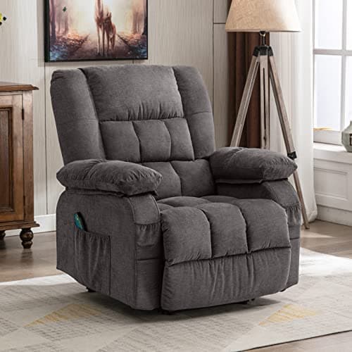 BOSMILLER Power Lift Recliner Chair Recliners for Elderly with Heat and Massage Recliner Chair for Living Room with Infinite Position and Side Pocket,USB Charge Port 6