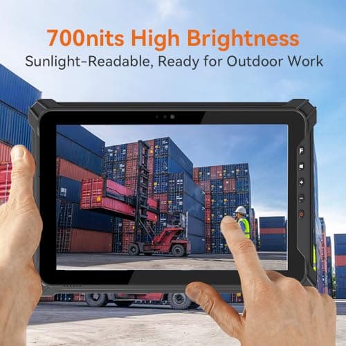 iEdge T10W-2D Rugged Windows Tablet, 10.1" Durable Industrial Tablet with Scan, 8GB+128GB, 4G LTE, GPS, BT5.0 Wi-Fi,Water-Proof, 700nit Sunlight Readable for Outdoor, Enterprise Work, Vehicle 6