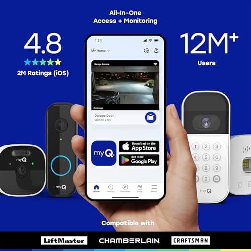 Chamberlain myQ Video Doorbell | 2K Camera, Battery/Wired, Color Night Vision, Live with 2-Way Talk, Motion Detection & Real-Time Alerts, 150 Deg Wide View, Black 9