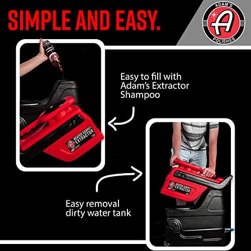 Adam's Polishes Heated Carpet Extractor - Powerful 200 Degree Spot and Upholstery Cleaner, Clear Head Hand Tool, 15 Foot Hose, Easy Dirt and Spot Removal for Vehicles 7