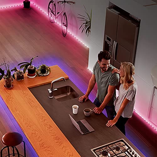 DAYBETTER Led Strip Lights 200 ft (2 Rolls of 100 ft) Ultra Long Smart Light Strips with App Voice Control Remote, RGB Music Sync Color Changing Lights for Bedroom, Kitchen, Party,Home Decoration 5