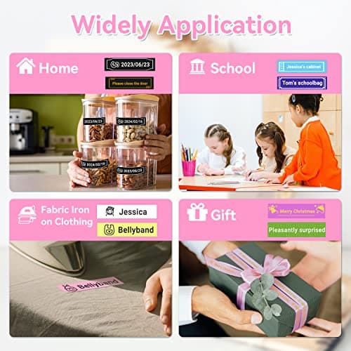 Zodzi Label Maker, P12 Label Maker Machine with Tape, Portable Thermal Label Printer for Organization,Mini Bluetooth Label Makers for Home, School and Office Labeling 6