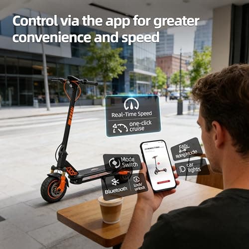 Electric Scooter Adult, 1600W*2 Dual Motor RZ1000, Up to 40-50 Miles Long Range/MAX Speed 31 Mph, 10.5'' Off Road Tires with 1152Wh Battery & Dual Suspension Commuting Fast Electric Scooter 9