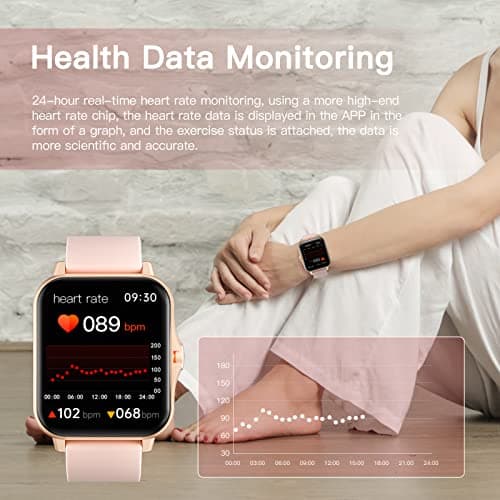 Smart Watch (Receive & Dial), 2023 Newest 1.85" TFT HD Full Circle Full Touch Screen, Smart Watch for Women Men,SmartWatchs with Fitness Tracker Call/Text/Heart Rate/AI Voice Assistant/Blood Pressure 5