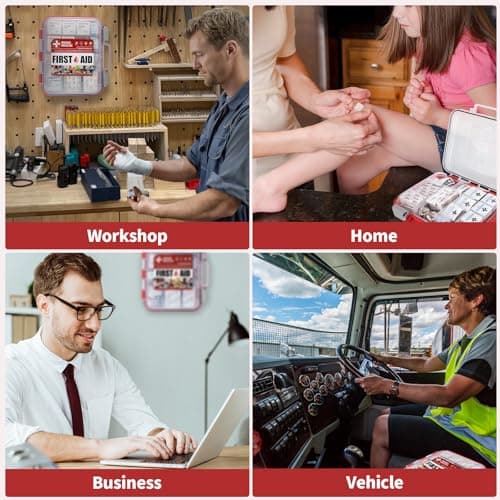 RHINO RESCUE 371 Pieces OSHA All-Purpose First Aid Kit, Home & Office Professional Medical Supplies, Ideal for Emergency, School, Business 5