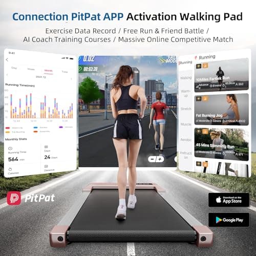SupeRun Walking Pad Treadmill, 2.5HP Walking Treadmills for Home, 2 in 1 Portable Under Desk Treadmill, Low Noise for Office Work, Free Installation, 265 LBS Capacity 5