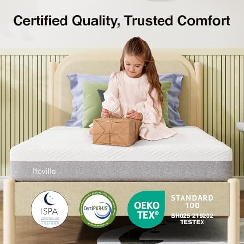 Novilla Full Mattress, 6-Inch Gel Memory Foam Mattress for Cool Night Sleep & Pressure Relief, Medium Firm Full Size in a Box, Bliss 7