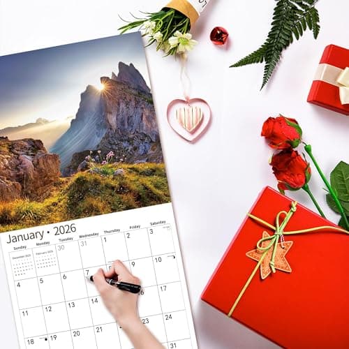 2026 Wall Calendar,Calendar 2026, January 2026 - December 2026, Wall Calendar Brilliant Seasons, 12" x 24" Opened,Full Page Months Thick & Sturdy Paper for Gift Perfect Calendar Organizing & Planning 6