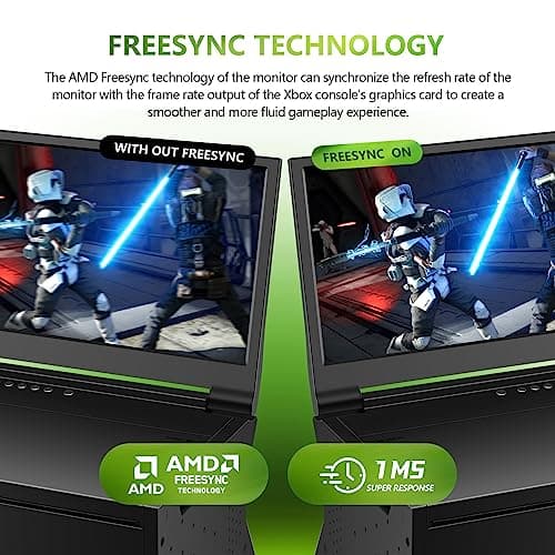 G-STORY 14‘’ Portable Monitor for Xbox Series X 4K Portable Gaming Monitor IPS Screen for Xbox Series X（not Included） with Two HDMI, HDR, Freesync Game Mode Travel (14“&4K for Xbox Series X) 3