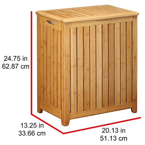 Oceanstar Spa-Style Bamboo Laundry Hamper 6