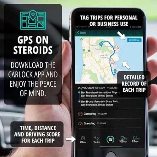 CARLOCK Anti Theft Car Device - Real Time 4G Car Tracker & Car Alarm System. Comes with Device & Phone App. Tracks Your Car in Real Time & Notifies You Immediately of Suspicious Behavior.OBD Plug&Play 5