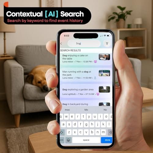 Recmoment Indoor Security Camera,2K 2.4G WiFi Baby/Pet/Dog/Nanny Cameras for Home Security,AI descriptive Notification, AI Cameras with 2-Way Talk, Color Night Vision, AI Smart Detection,911Emergency 8