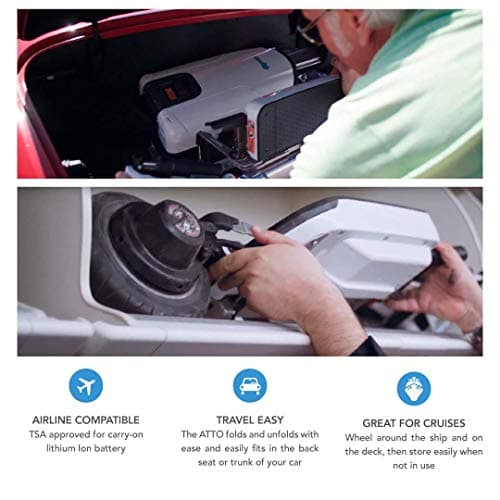 ATTO Folding Travel Powered Mobility Scooter by MovingLife, Full-Size Portable Electric Scooter, Lightweight Lithium Battery, Airline Approved 6