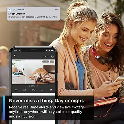 Tapo 2K Indoor Pan/Tilt Wired Security Camera - Works as a Baby Monitor & Pet Camera, Motion Detection, 2-Way Audio, Siren, Night Vision, Subscription-Free Local Storage or Optional Cloud, C210 6