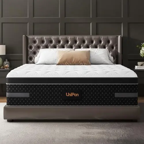 UniPon Firm Queen Size Mattress, 14 Inch Hybrid Bed Mattresses for Back Pain Relief Extra Lumbar Support Motion Isolation with 760+ Pocket Springs, Fiberglass-Free 365 Night Trial 8