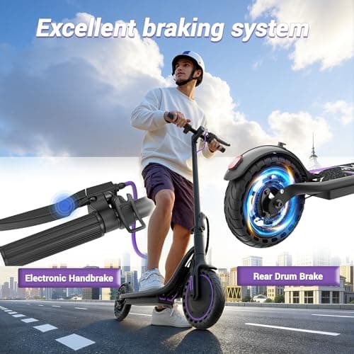 VOLPAM Electric Scooter for Adults, Max Speed 19/21MPH, Up to 17-28 Miles Range, 500W/350W/250W Motor Adult E-Scooter, Foldable Scooter with Dual Braking, Smart APP 6