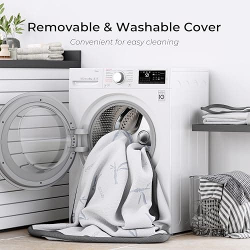 LIKIMIO 4 Inch Mattress Topper Queen, Cooling Gel Infused Ventilated Memory Foam Bed Topper, Firm Mattress Pad with Removable Cover, Pressure Relief & Non-Slip, Dorm/Guest, CertiPUR-US Certified 6