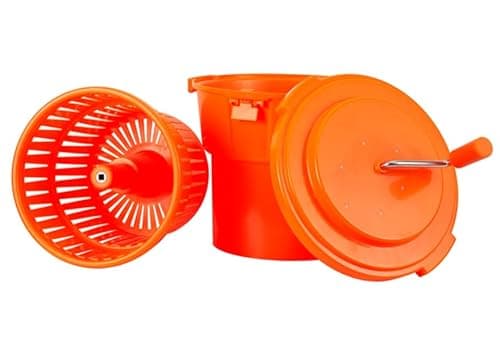 Jiwins 2.5 Gal/10 Qt Large Commercial Salad Spinners | Built-in Braking System | Salad Vegetables Spinners, Wash,Dry | Hand Powered Manual Salad Spinners