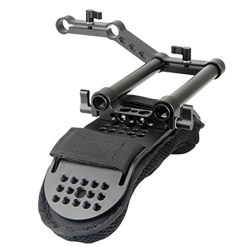 NICEYRIG 15mm Shoulder Pad Kit with Rail Raiser /15mm Rods 6 Inch for Shoulder Rig System Video Camera DSLR Camcorders