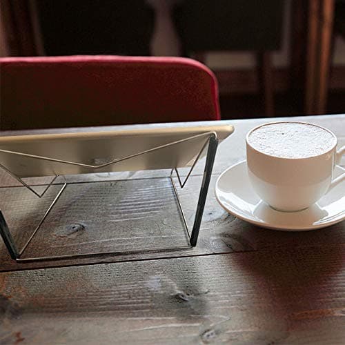 Textbook Stands,1PC Fold-n-Stow Metal Bookstand,Music Book Easel Display Holder,Adjustable Reading Stand,Small Book Rest for Kitchen Counertops,Bookrest for Hardcover Ipad,Cookbook,Recipe (1) 7