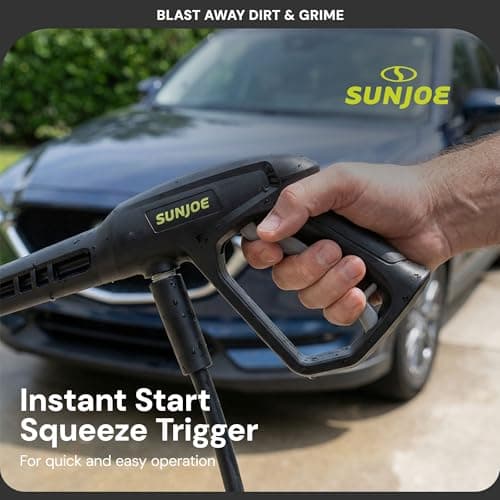 Sun Joe Electric Pressure Washer with Powerful Motor for Cars/Fences/Patios/All Uses, Safety First GFCI Power Cord, Adjustable Spray Wand & Total Stop System, 20-Foot Hose, Black, SPX205E-XT 5