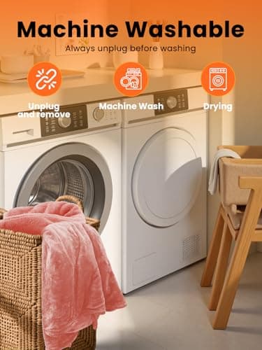 LEERUN Electric Heated Blanket Full Size, Ultra‑Cozy Premium Flannel & Sherpa, Even Heat Distribution & Stable Temp, 1–10H Auto‑Off, 8 Temps (86–125.6°F), Overheat Protection, Ideal Gifts for Grandma 6